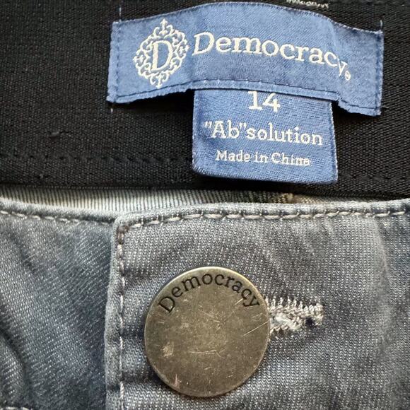 Democracy Pants Jeans Women's Sz 14 Gray AbSolution Skinny Ankle Ab Solution - Picture 4 of 13